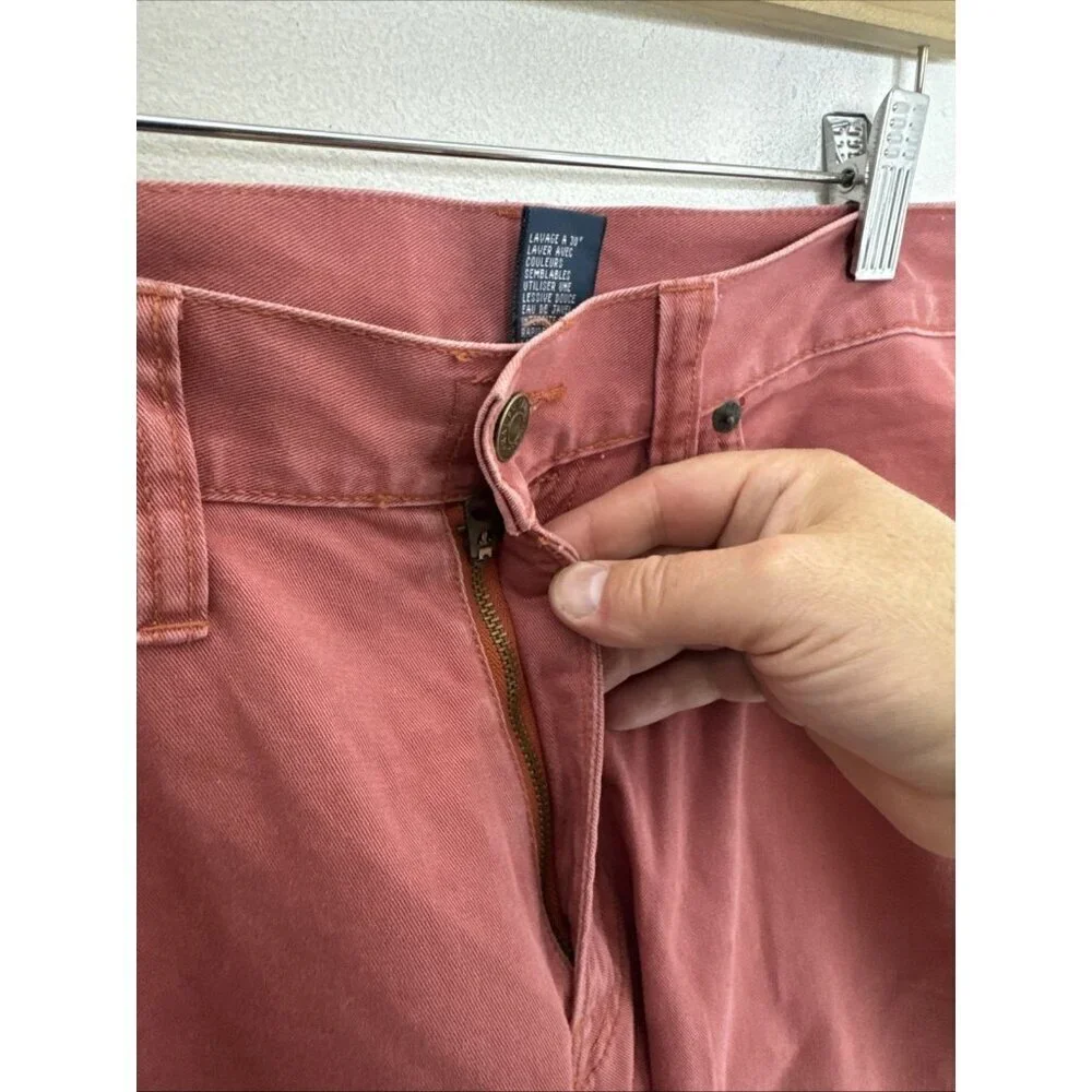 POLO RALPH LAUREN Classic Fit Chino Pants Mens 32 X 32 Salmon Coral Flat‎ Front